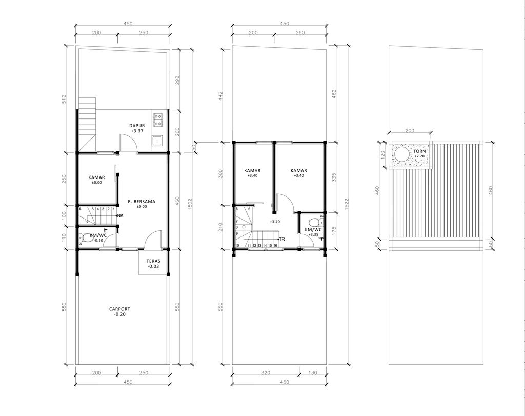 foto denah rumah tipe 45 Compact Platinum Cozy Level (3 KT) (513) perumahan G-Land Padalarang Residence 2 Tahap 2