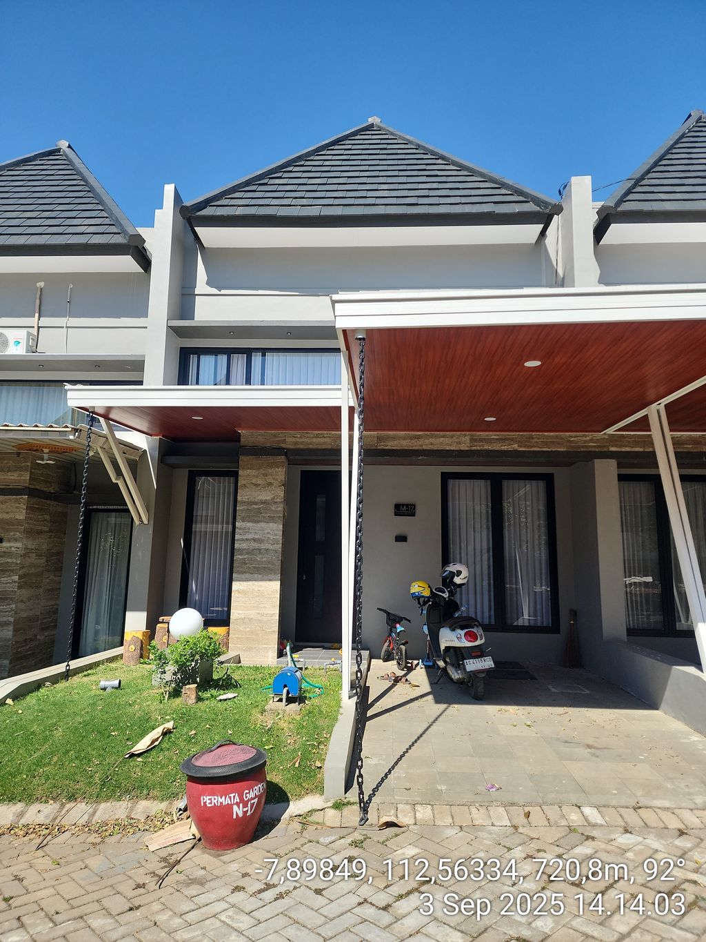 foto tampak rumah tipe M-17 PGR perumahan PERMATA REGENCY TAHAP 2