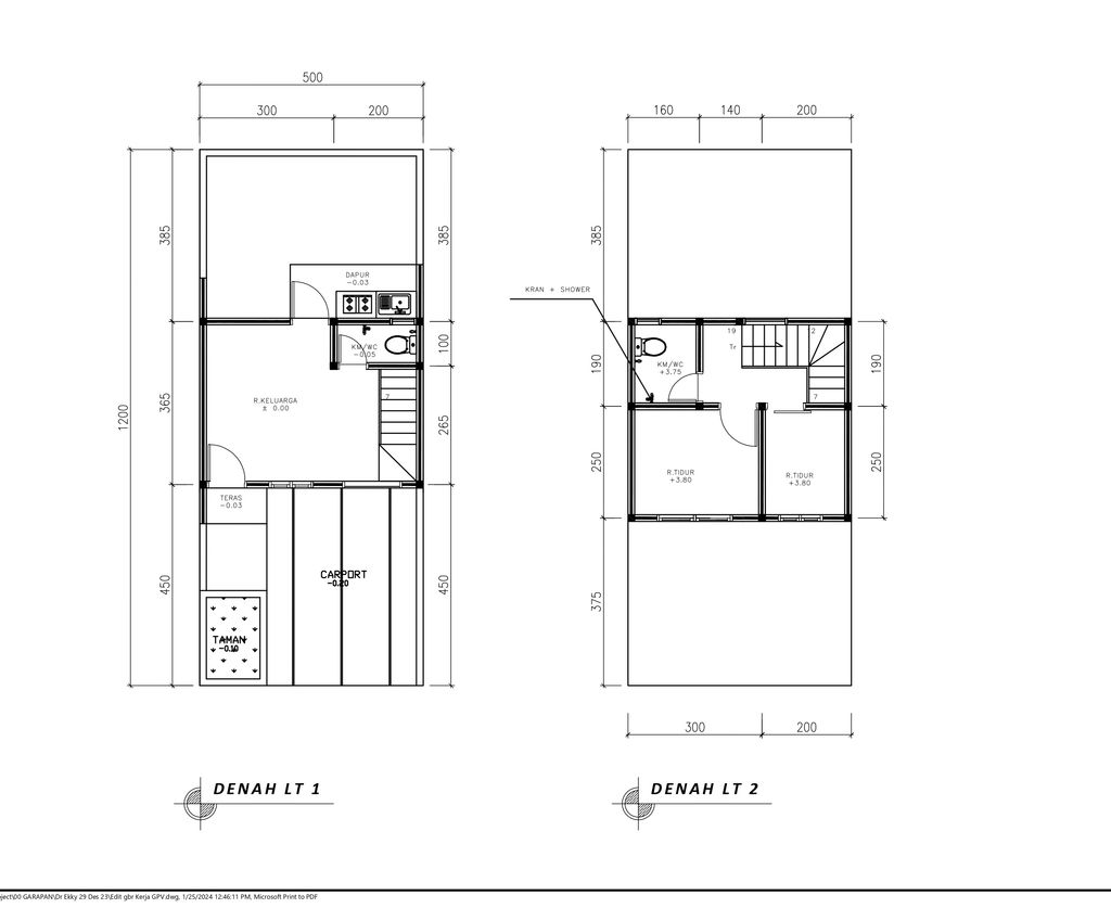 foto denah rumah tipe 41 Compact High Ceiling (297) perumahan Bukit Sukanagara Resort