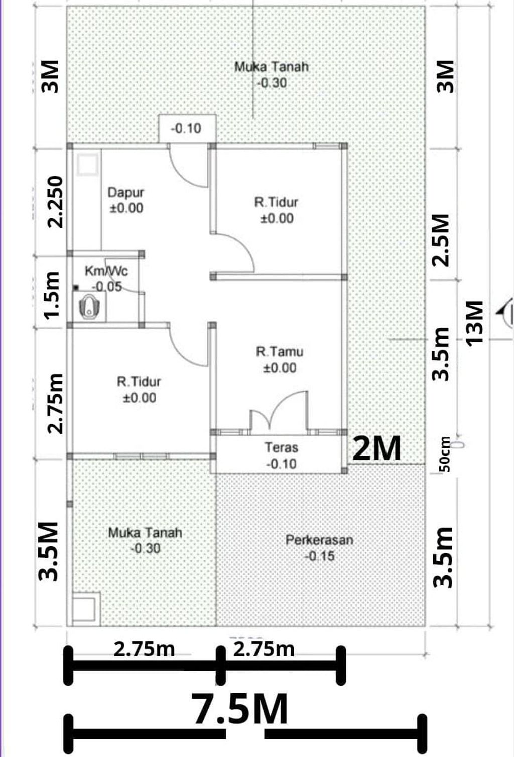 foto denah rumah tipe 36 perumahan Razka Residence