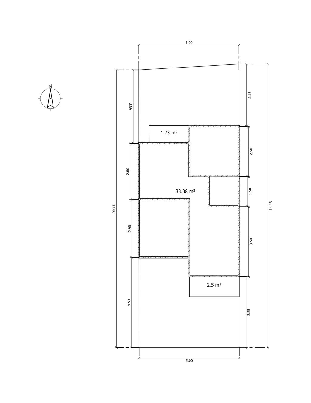foto denah rumah tipe 36/70 perumahan DELISHA