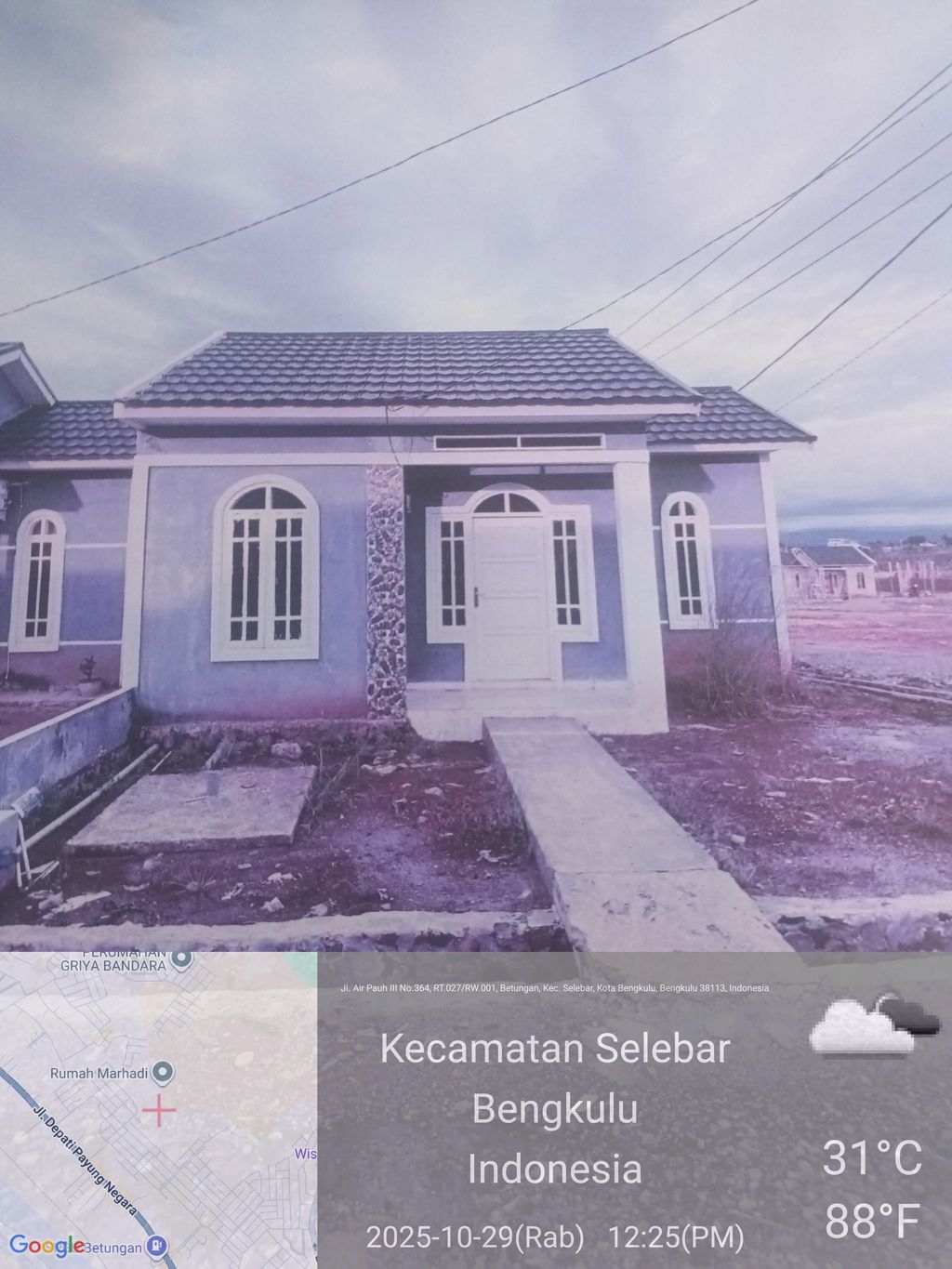 foto posisi tengah perumahan KEMILING PERMAI VIII