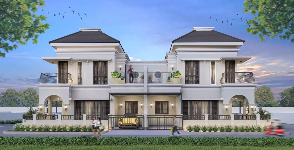 foto tampak rumah tipe BELLEZA perumahan RICH VILLAGE PHASE 3