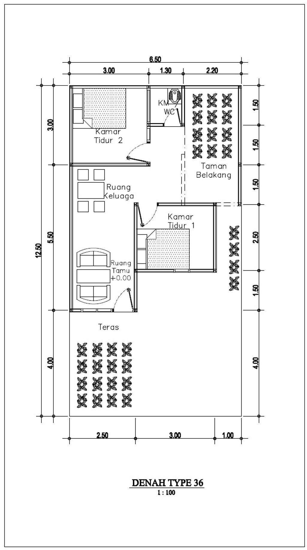 foto denah rumah tipe 36 perumahan Akasia Village