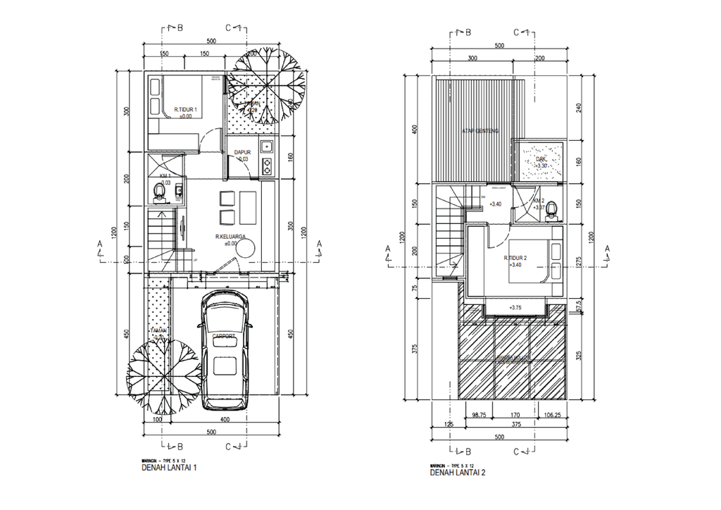 foto denah rumah tipe CLUSTER PALAIS F6-22 perumahan Opra City