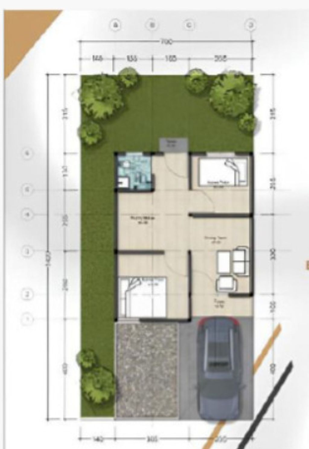 foto denah rumah tipe 36/98 perumahan GRIYA LESTARI RESIDENCES TAHAP 2