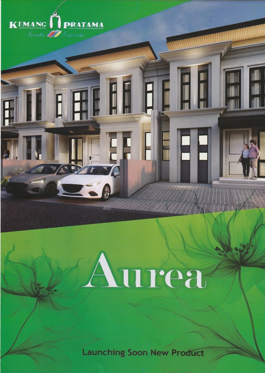 foto denah rumah tipe AUREA perumahan KEMANG PRATAMA