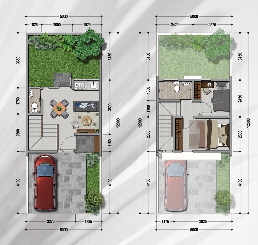 foto denah rumah tipe PHACELIA 48/60 perumahan CITRALAND TEGAL_BRANDELLA