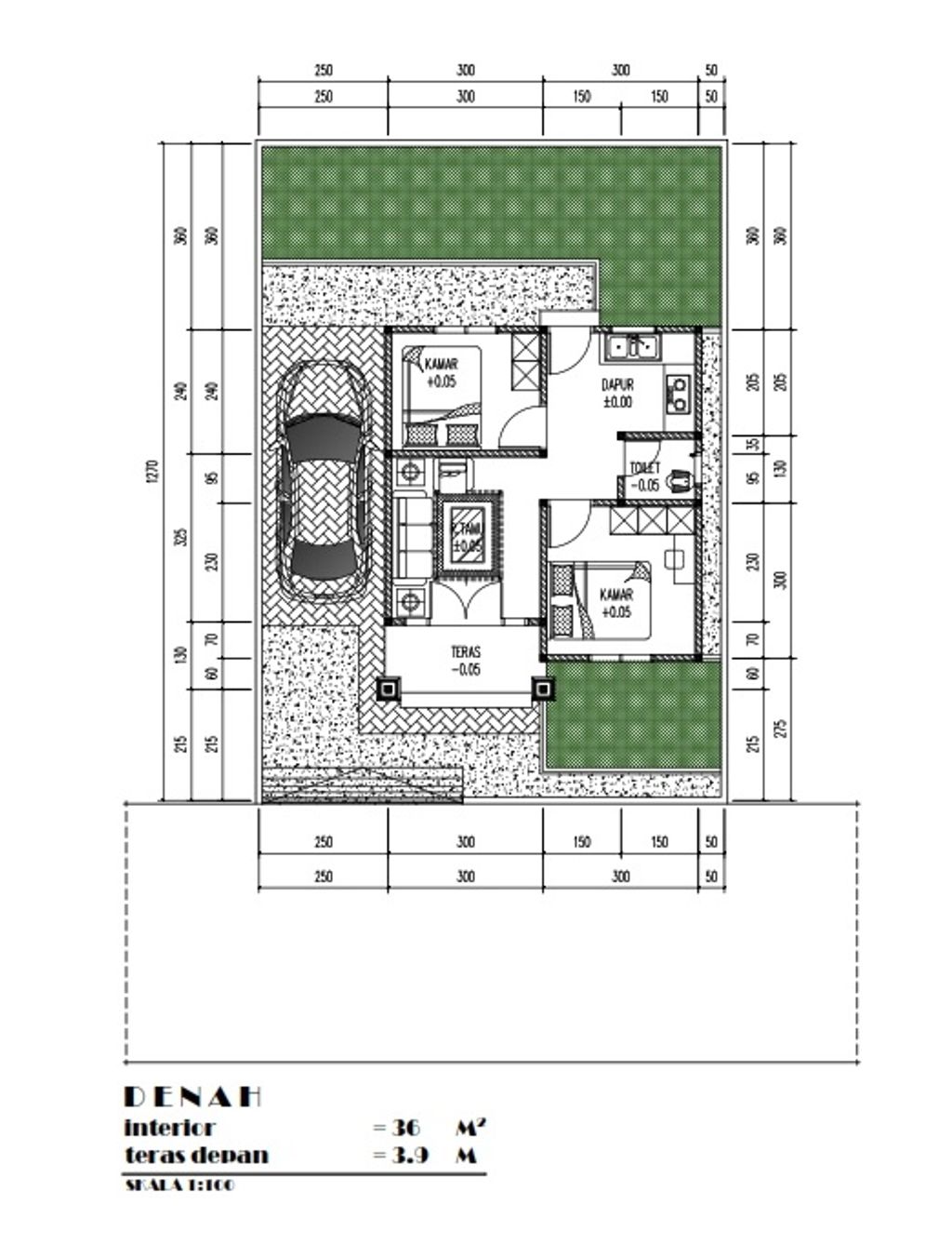 foto denah rumah tipe 36 perumahan SENTOSA RESIDEN BANGKA JAYA