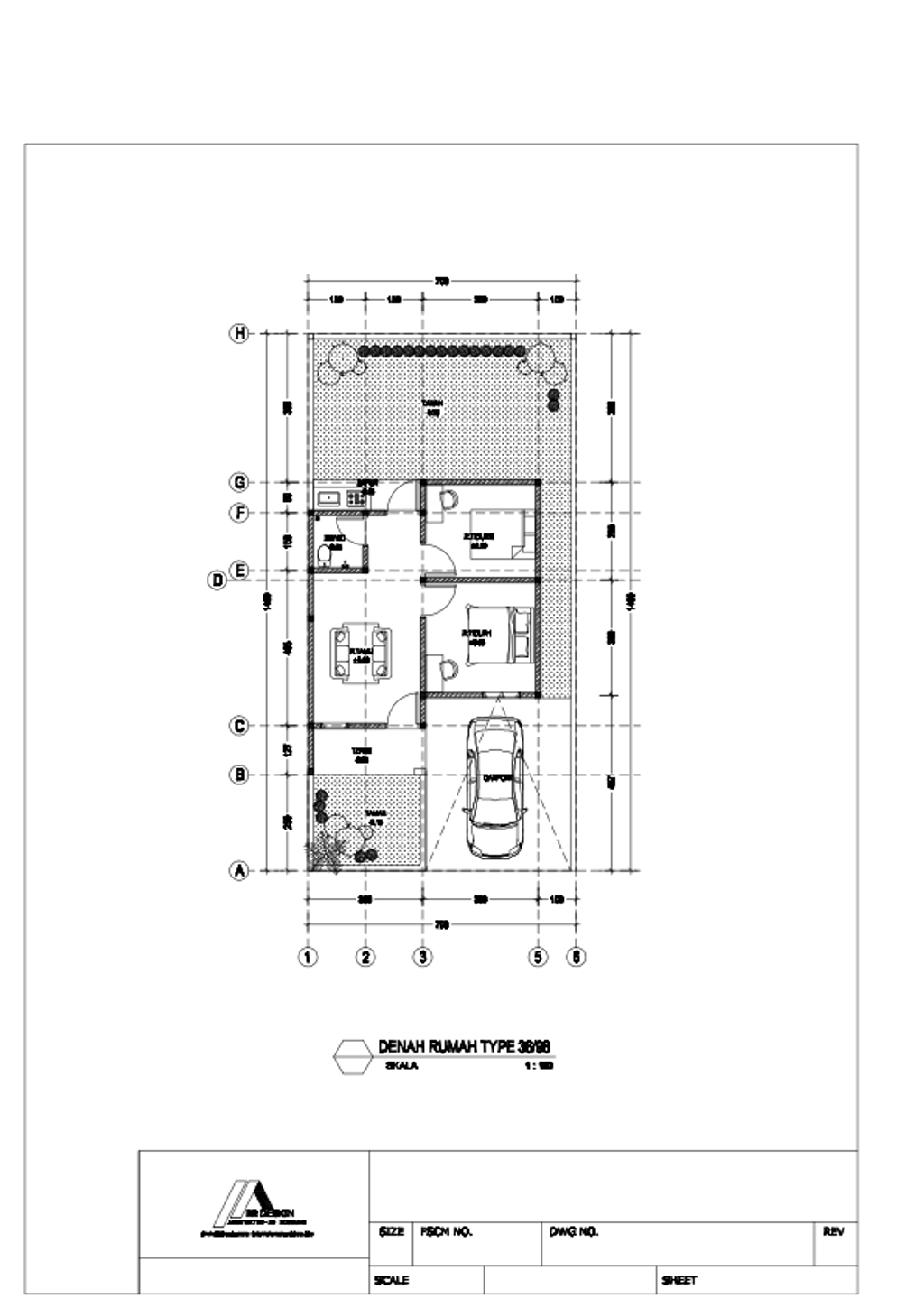 foto denah rumah tipe 36 perumahan PERUMAHAN BUMI DELTA LAND