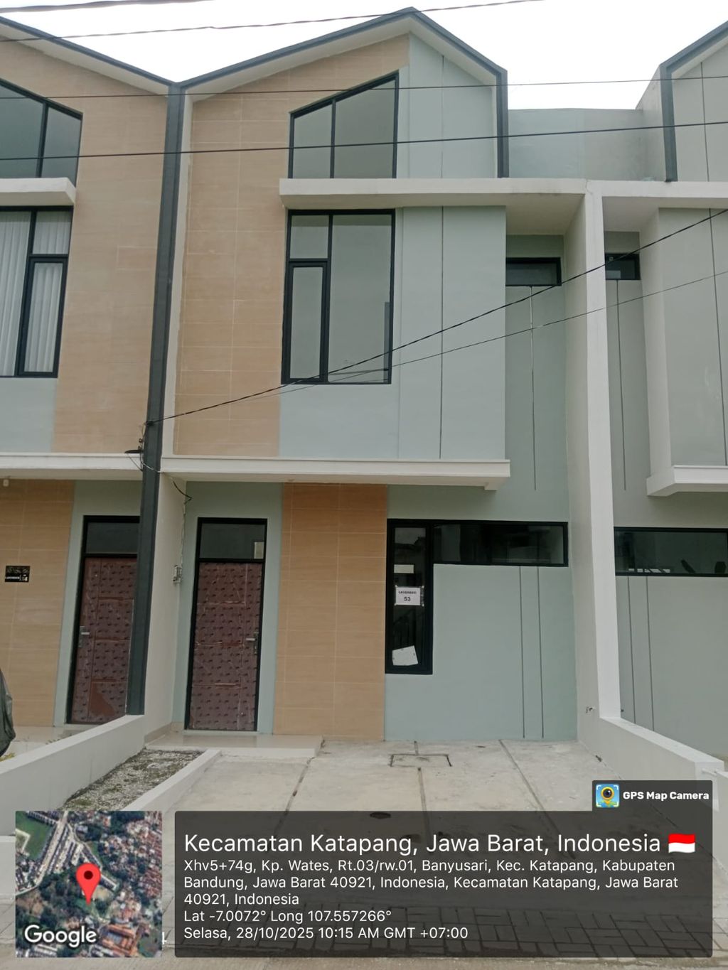 foto tampak rumah tipe 50 Compact (3 Kamar) High Ceiling (407) perumahan G-Land Katapang Residence 1