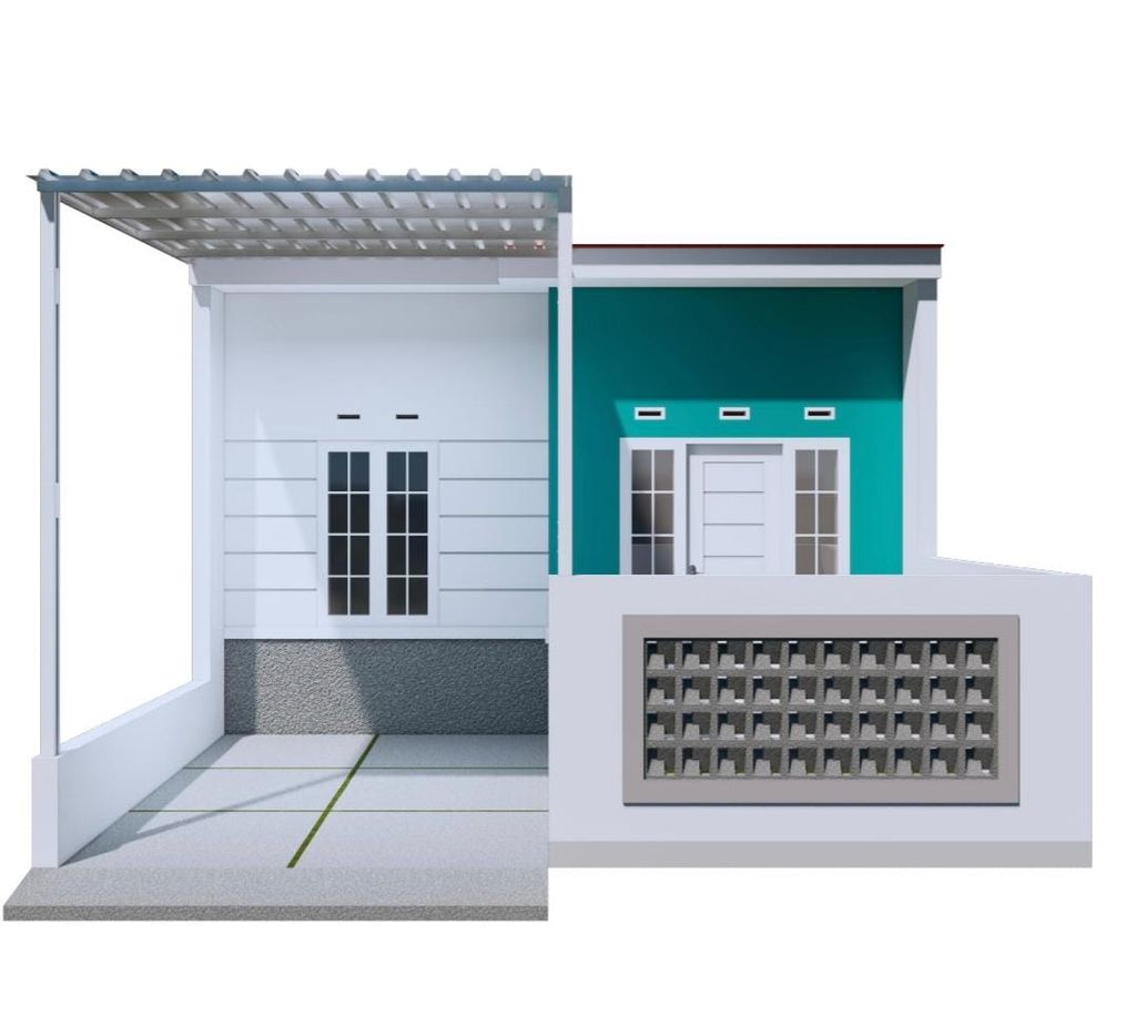 foto tampak rumah tipe 32/72 perumahan PESONA ASERA PERMAI