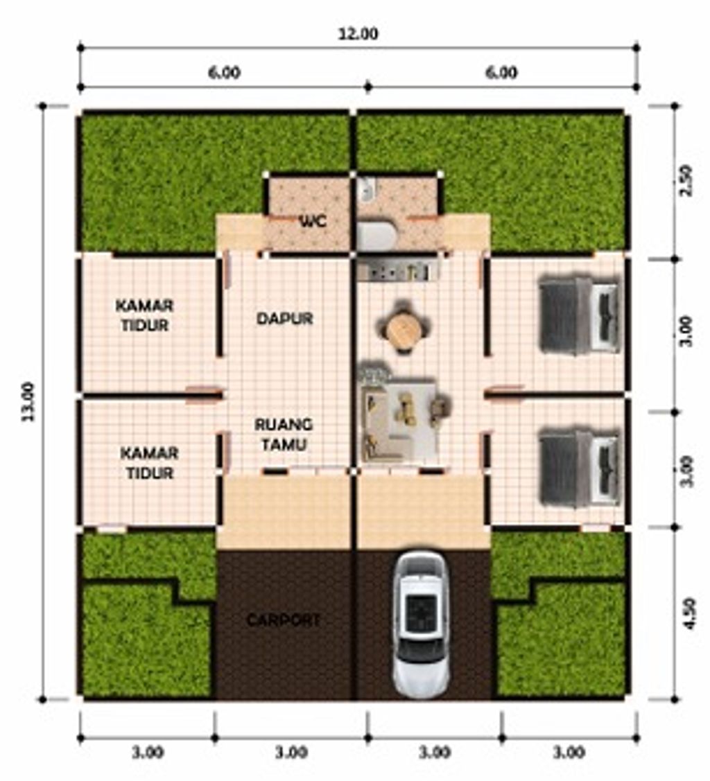foto denah rumah tipe 36 perumahan REGENCY ESTATE INDAH