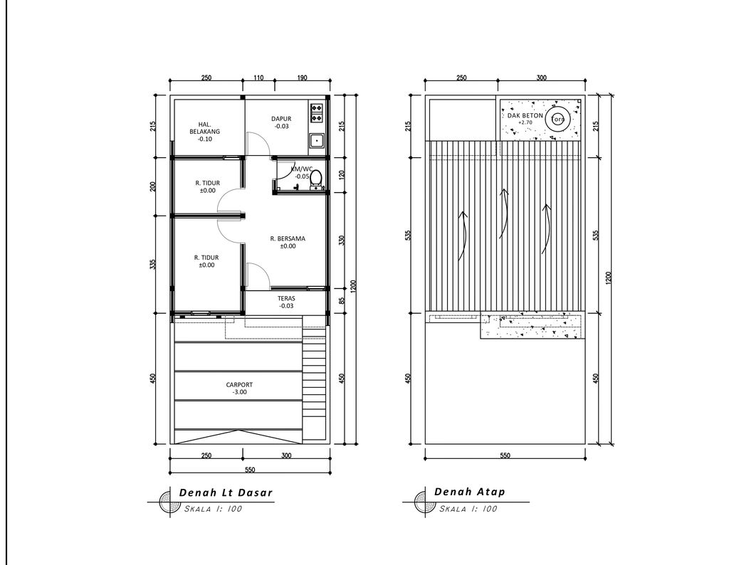 foto denah rumah tipe 30 1 Lantai Kontur 3m (317) perumahan G-Land Padalarang Valley