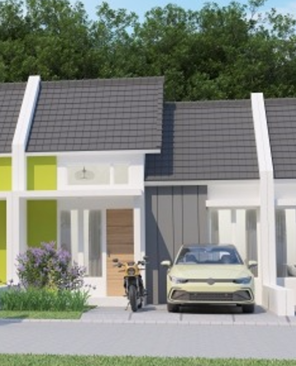 foto tampak rumah tipe 22/72 perumahan MUTIARA BANGIL ASRI