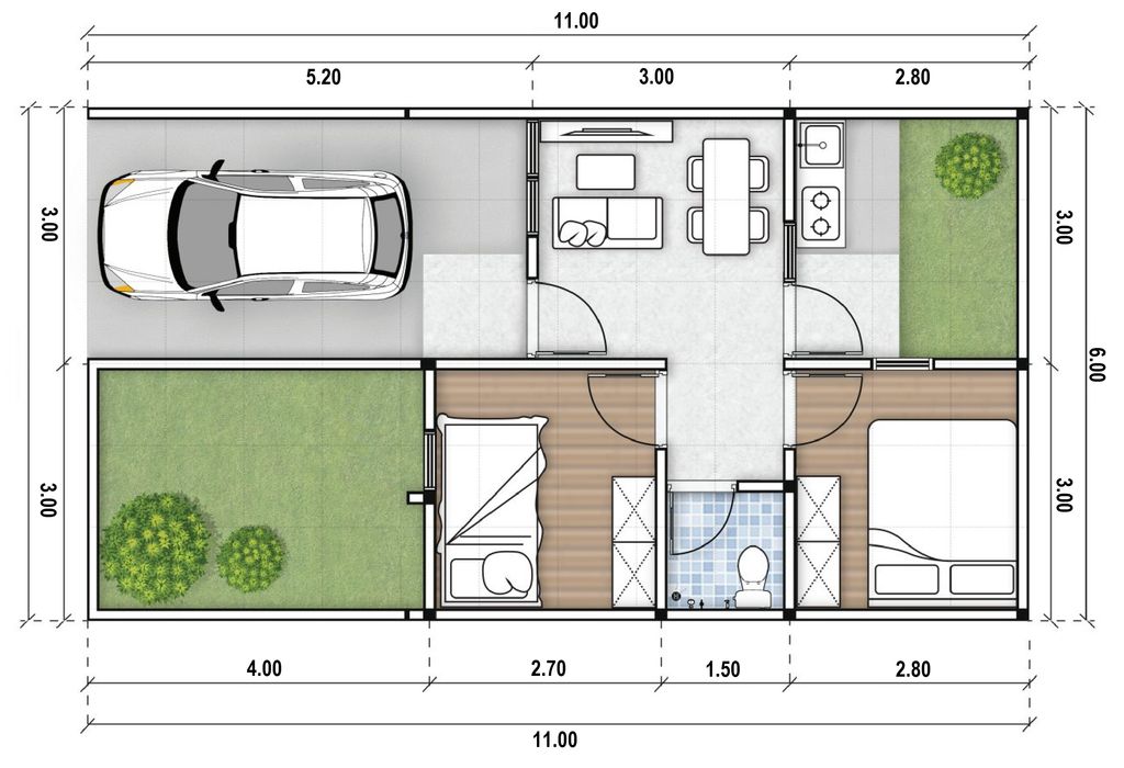 foto denah rumah tipe BIRKA 30/66 (402.000.000) perumahan HARMONI PARK BEKASI