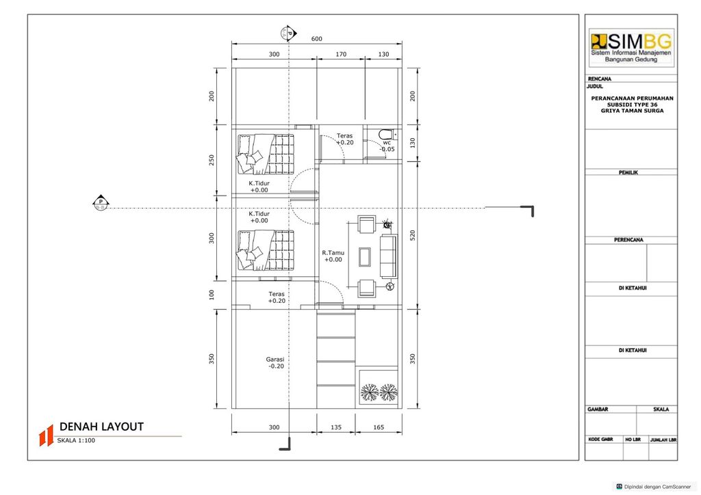 foto denah rumah tipe RUMAH TAPAK perumahan GRIYA TAMAN SURGA