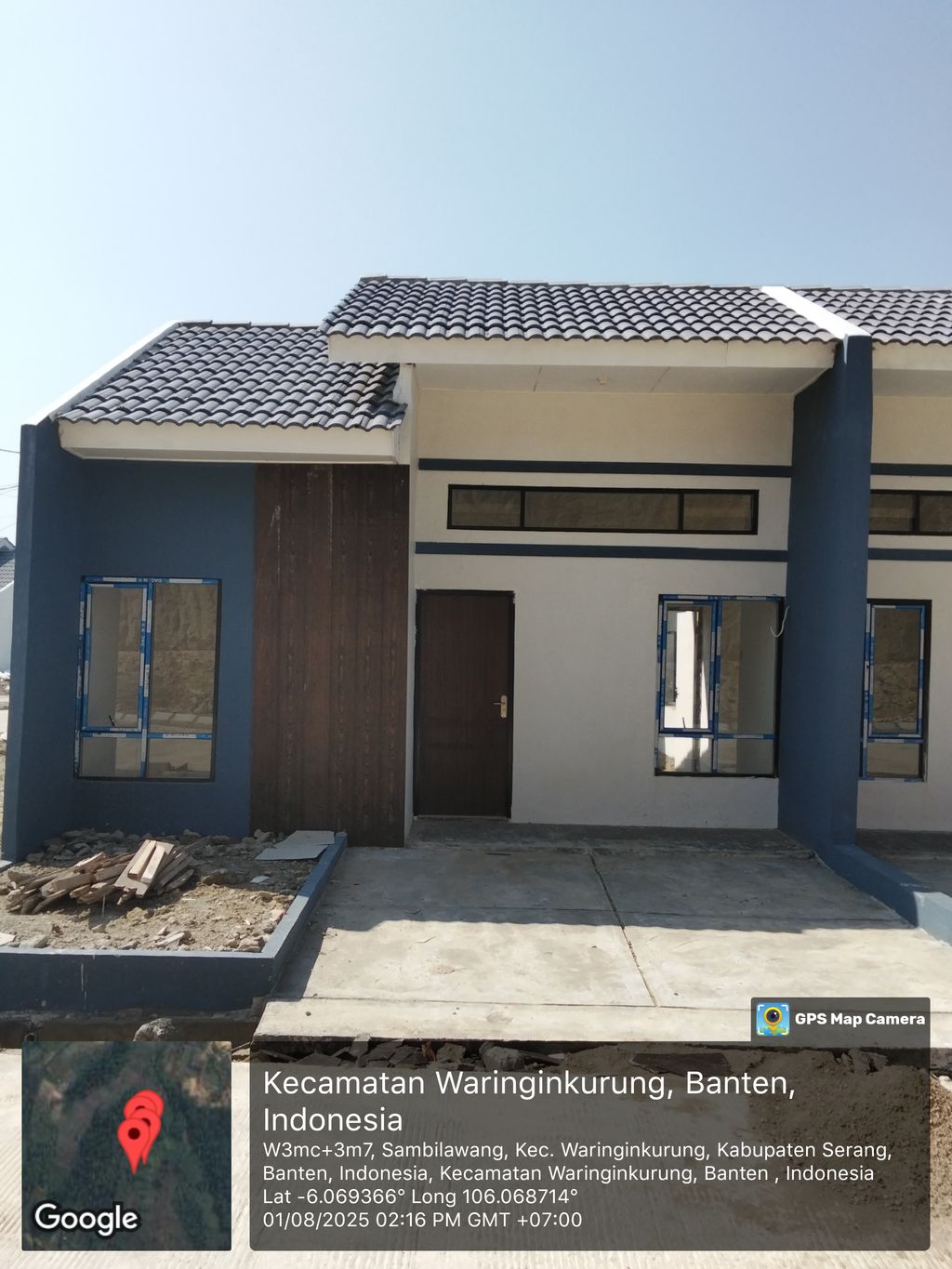 foto tampak rumah tipe 30/89 perumahan Puri Sava Waringinkurung Tahap 3