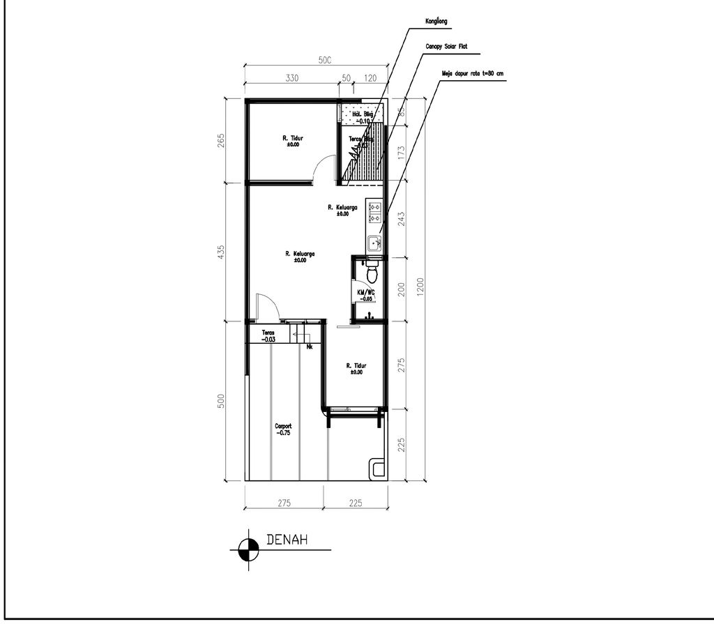 foto denah rumah tipe 38 1 lantai (378) perumahan G-Land Ciwastra Park 2