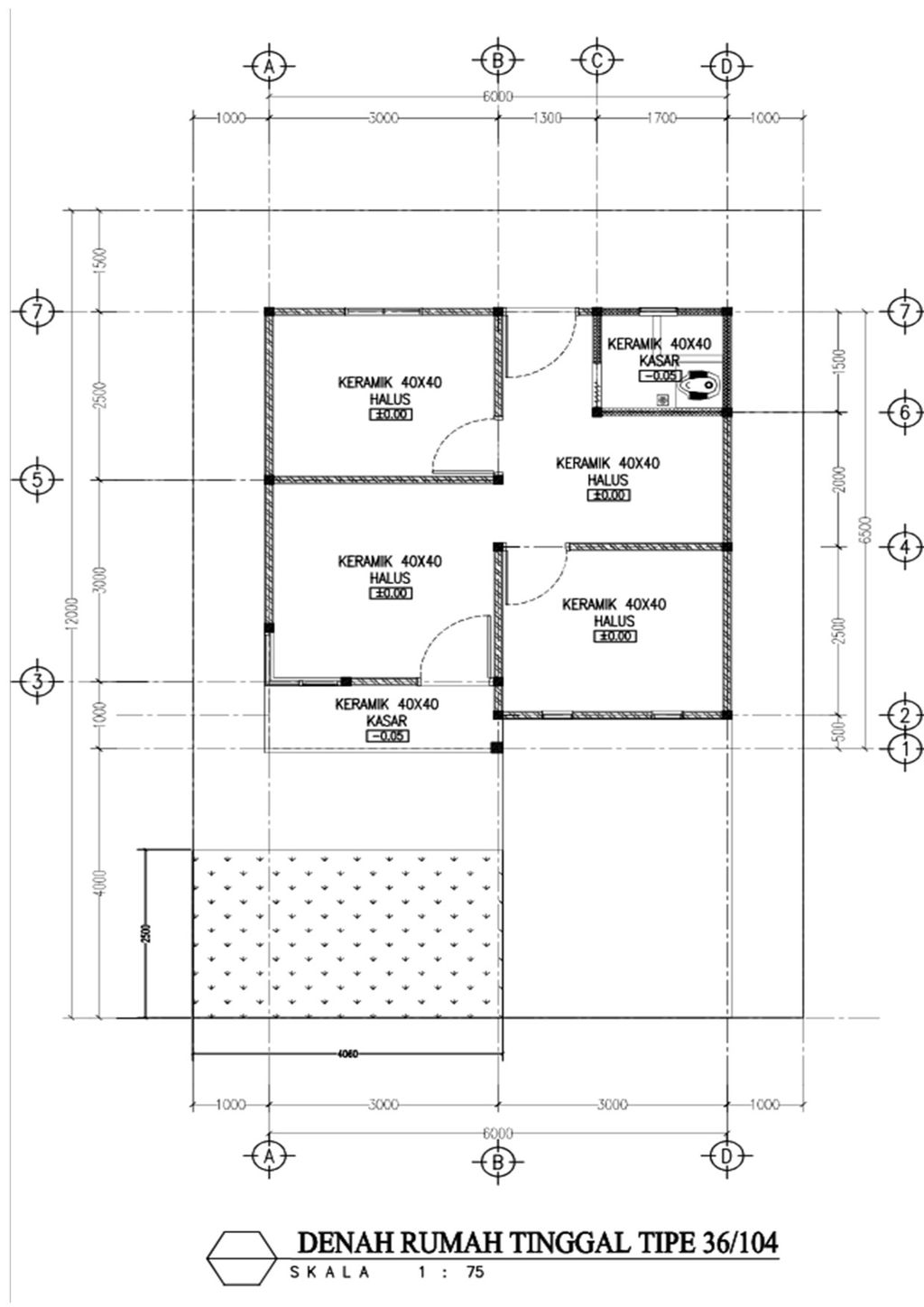 foto denah rumah tipe - perumahan ALFAATIH RESIDENCE