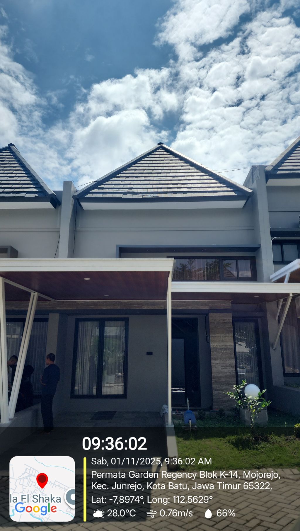 foto tampak rumah tipe M16 PGR 2 perumahan PERMATA REGENCY TAHAP 2