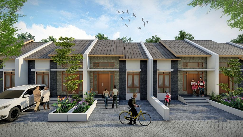 foto tampak rumah tipe ANGGREK 22/75 perumahan PAMULANG PARK RESIDENCE TAHAP 2