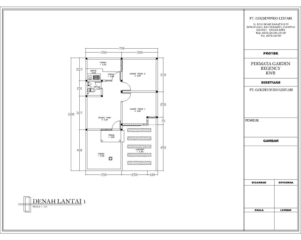 foto denah rumah tipe K7 PGR perumahan PERMATA REGENCY TAHAP 2