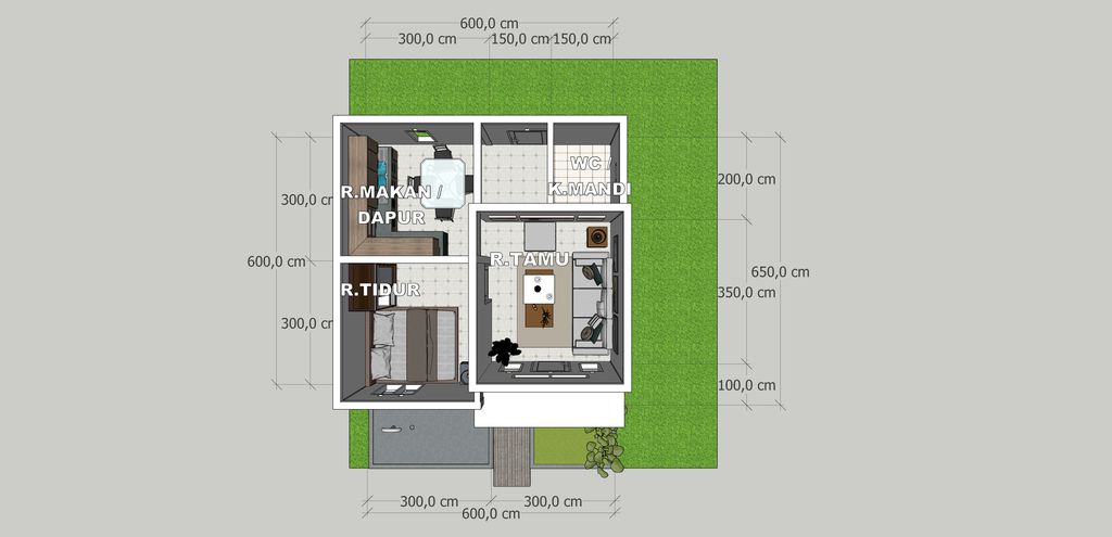 foto denah rumah tipe 36 perumahan GRAND KETAPANG II