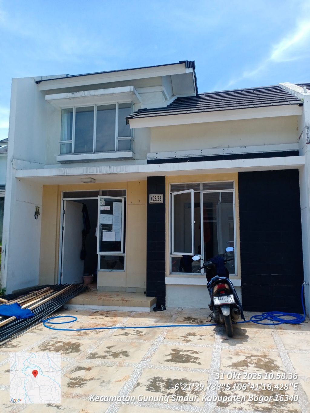 foto tampak rumah tipe NG2-0028 perumahan SERPONG NATURA CITY