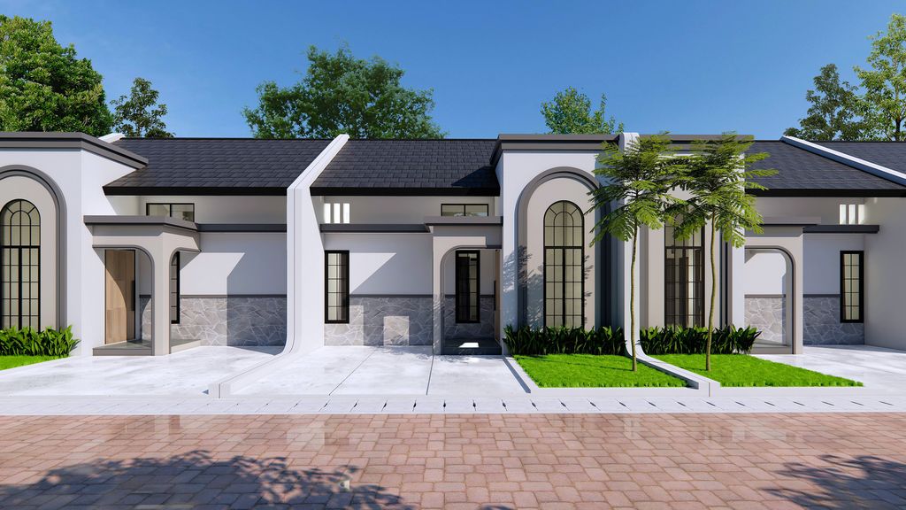 foto tampak rumah tipe Arcadia perumahan Metro Mansion