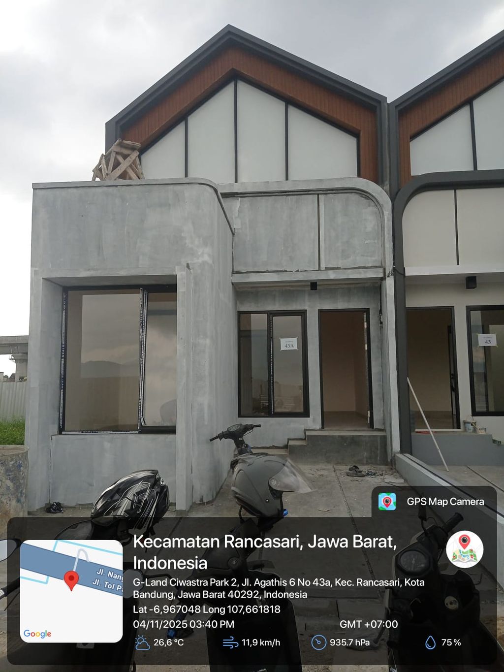 foto tampak rumah tipe 38 1 lantai (395) perumahan G-Land Ciwastra Park 2