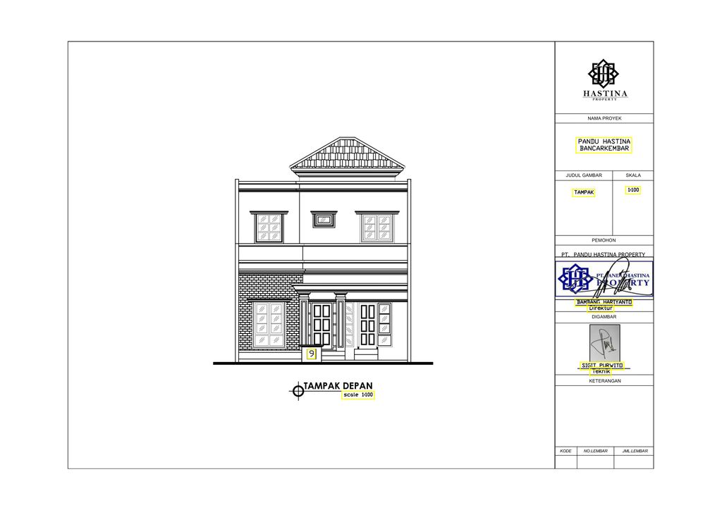 foto tampak rumah tipe 77 perumahan Pandu Hastina Bancarkembar
