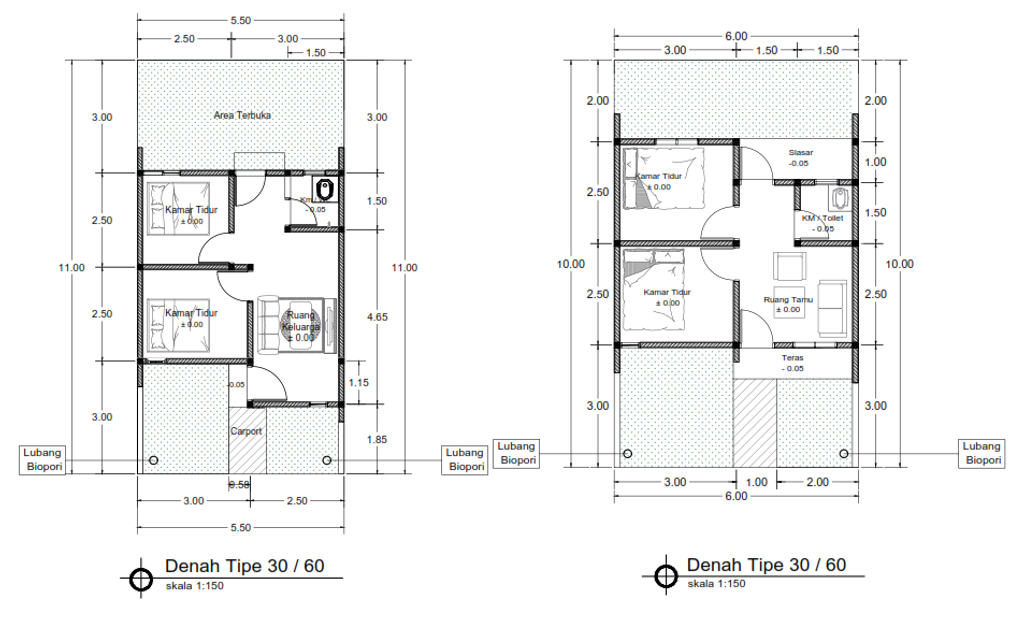 foto denah rumah tipe 30 perumahan SAMARA PENUSUPAN