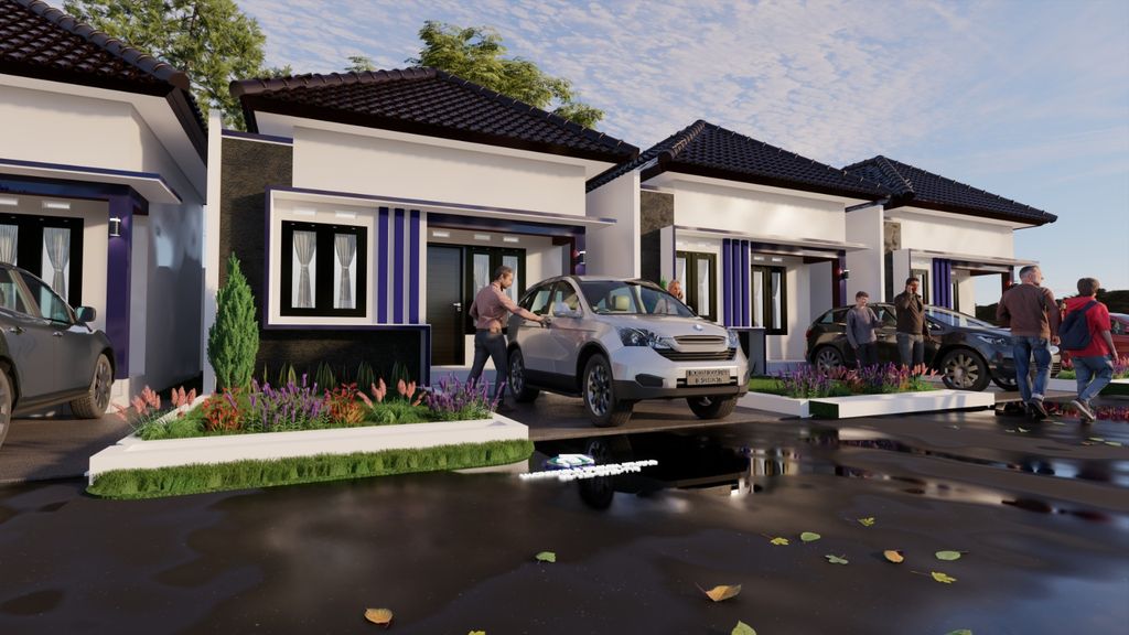 foto tampak rumah tipe 30/80 perumahan LATIFA DASAN BARU