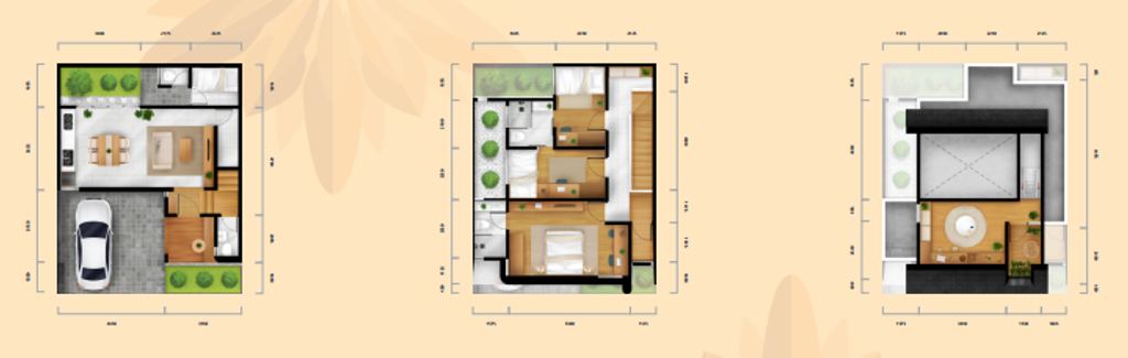 foto denah rumah tipe B17 perumahan Prominence House