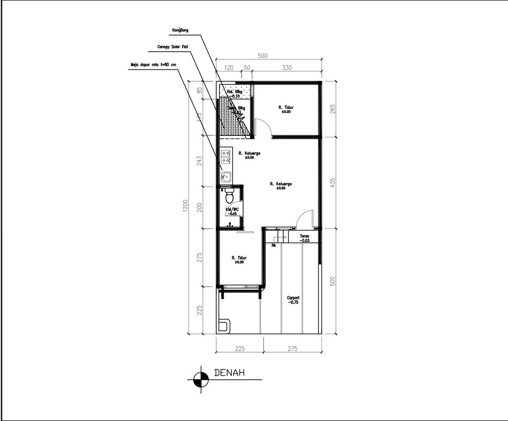foto denah rumah tipe 38 1 lantai (365) perumahan G-Land Ciwastra Park 2