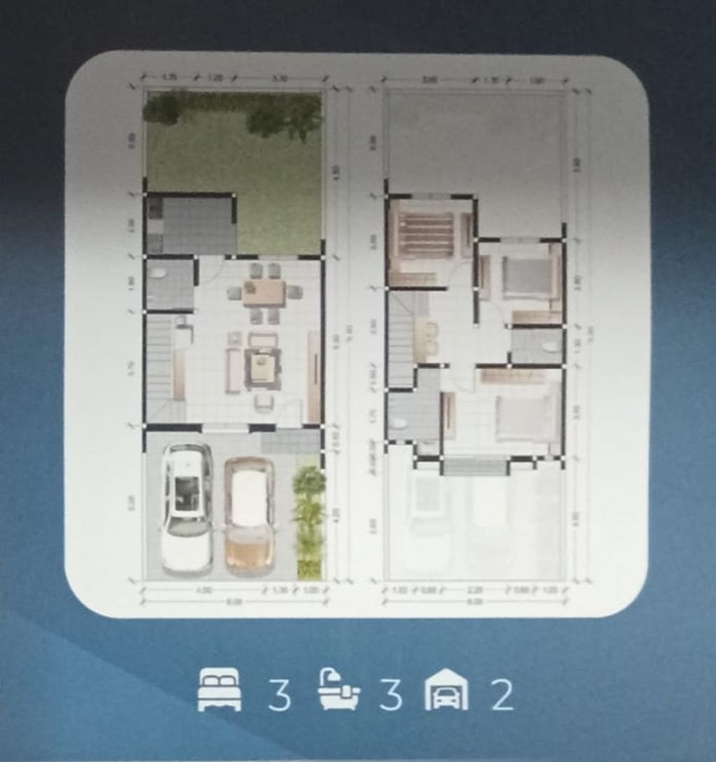 foto denah rumah tipe NAPOLI perumahan PURI SAFIRA REGENCY