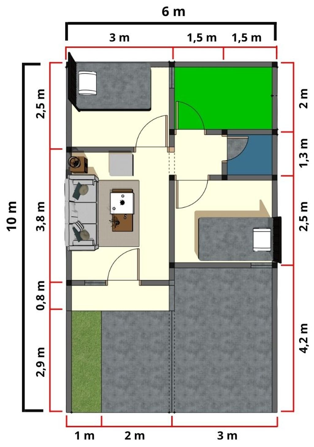 foto denah rumah tipe NUMERIA perumahan LESTARI GARDEN HILL 4