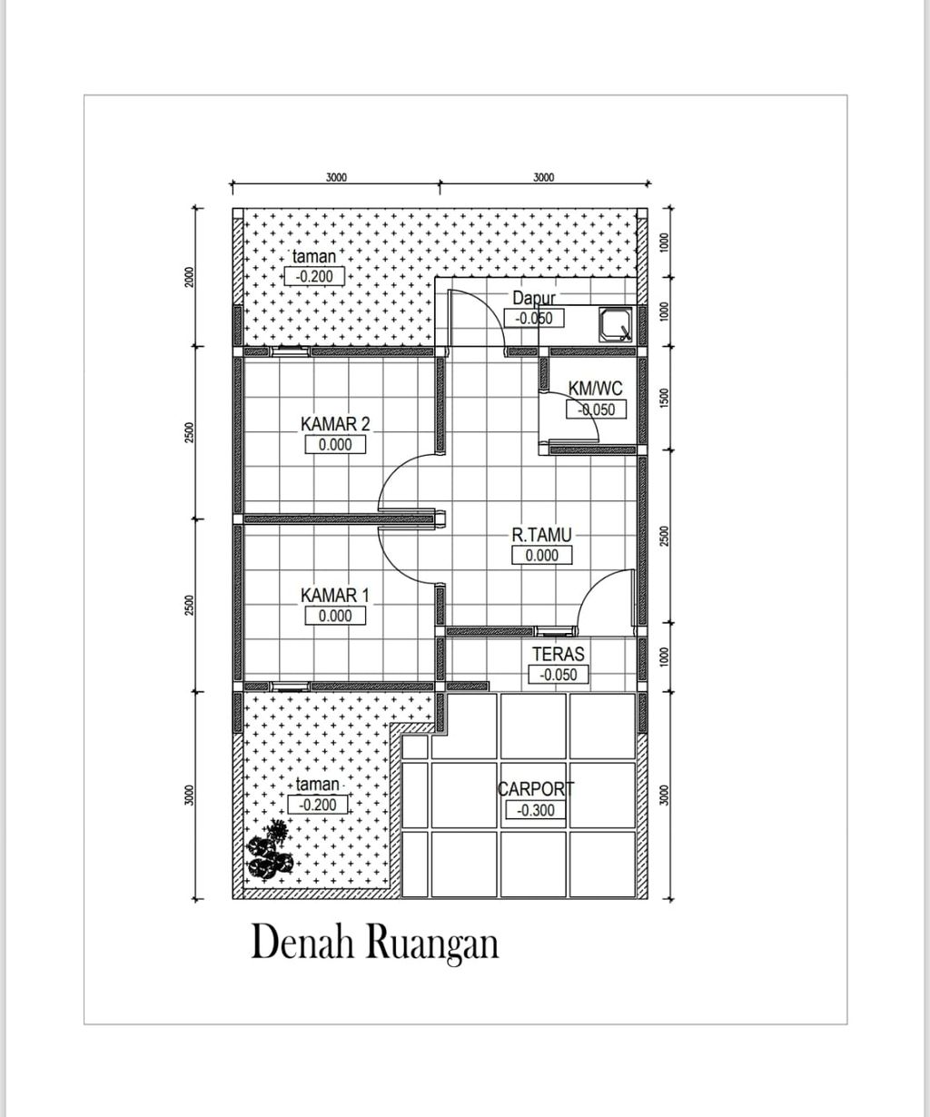 foto denah rumah tipe 36 perumahan Kembang Rubah Regency 8 Cepu
