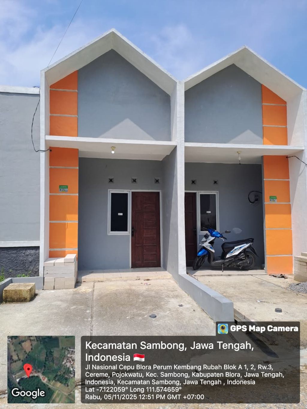 foto tampak rumah tipe 45 perumahan Kembang Rubah Regency 8 Cepu