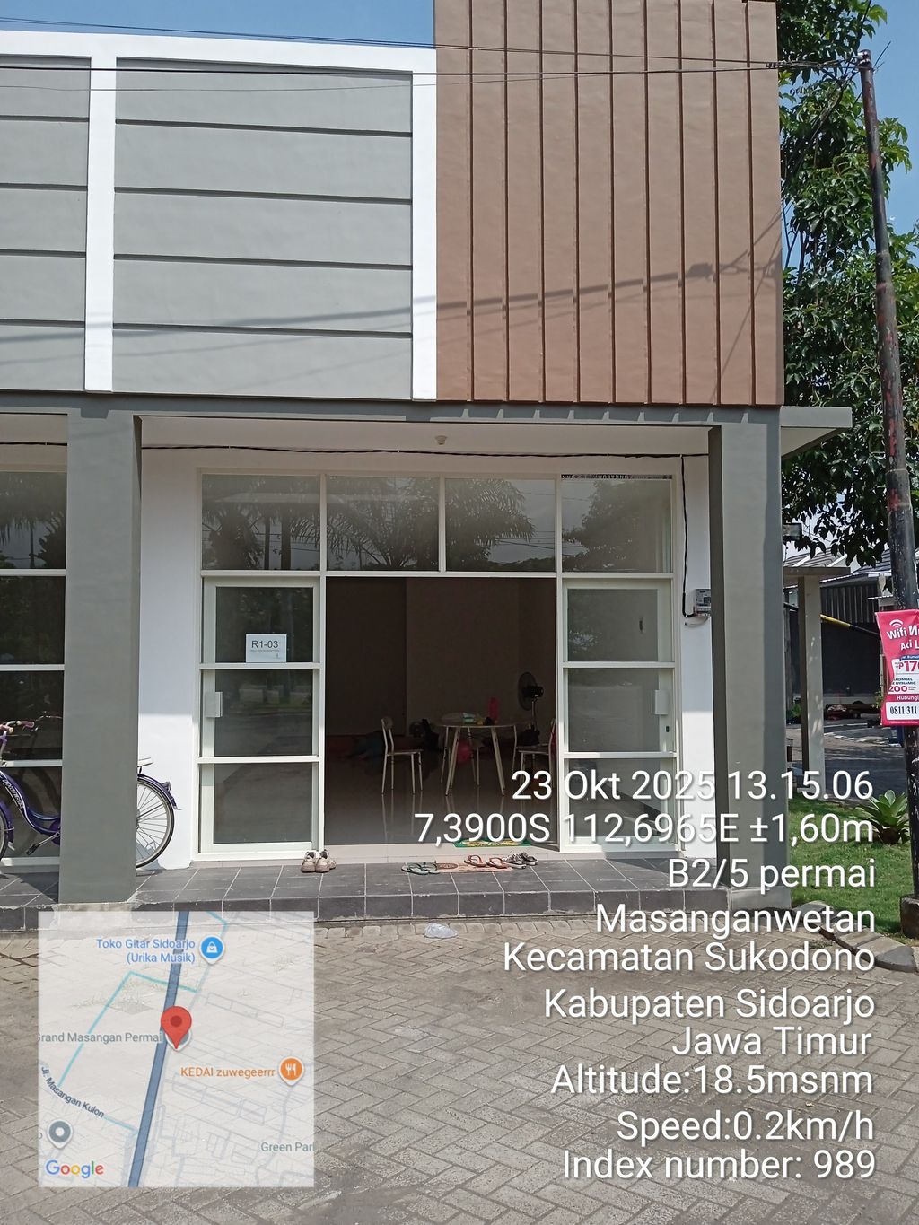 foto tampak rumah tipe RUKO GMP 58/58 perumahan Grand Masangan Permai (GMP)