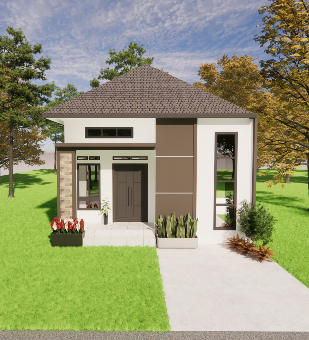 foto tampak rumah tipe 36 perumahan AR-RAIHAN RESIDENCE 2