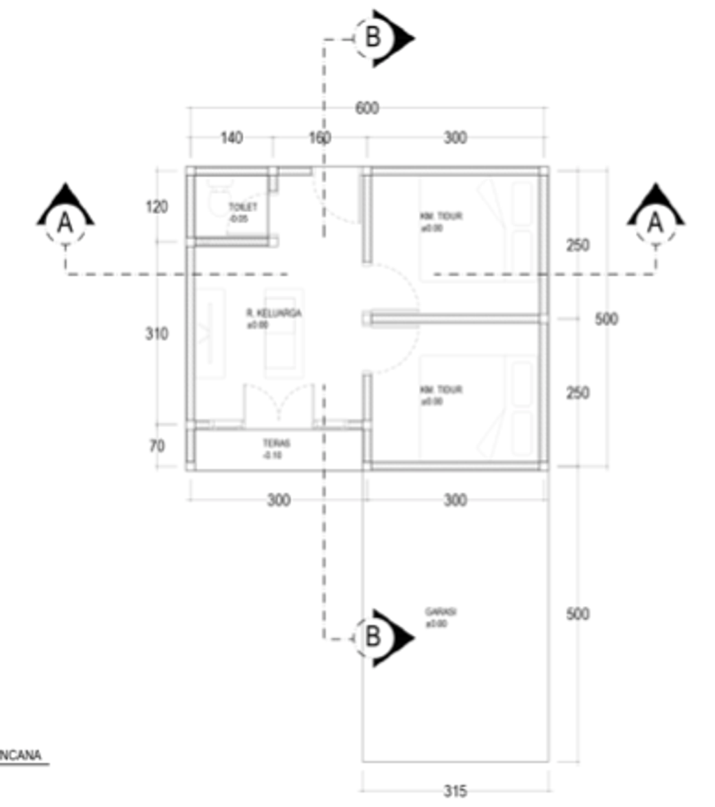 foto denah rumah tipe 30/72 Full Finish perumahan Griya Suputra Panji