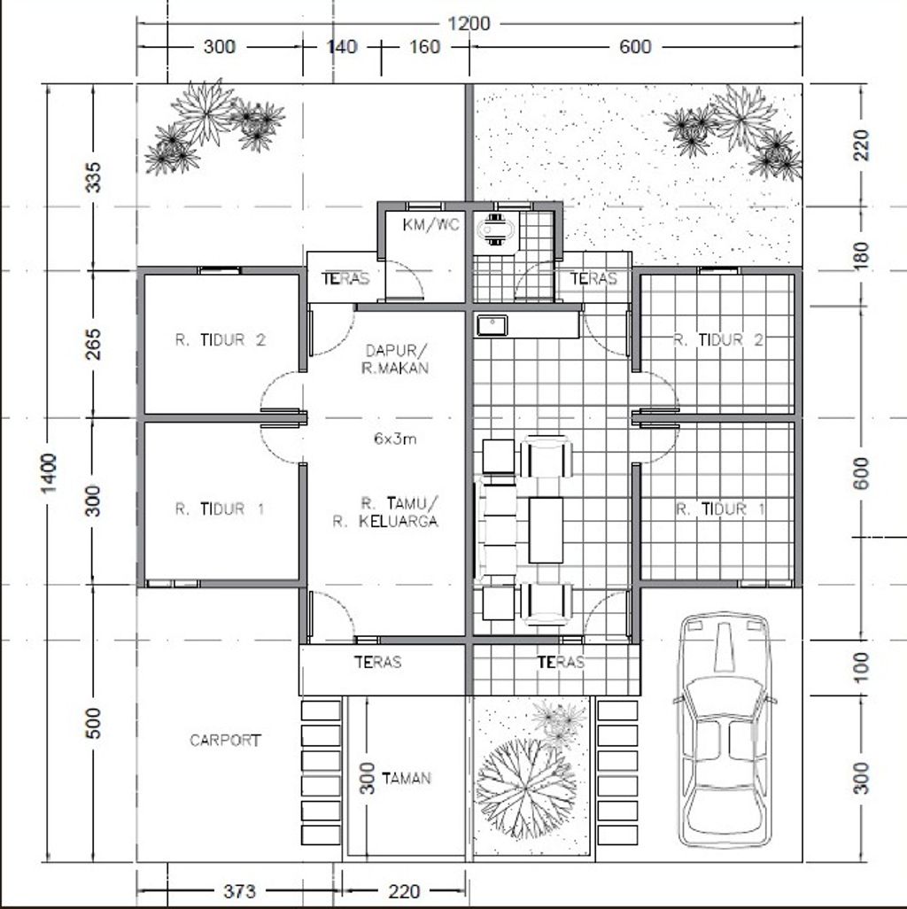 foto denah rumah tipe 36/84 perumahan GRAHA MAHARDIKA RESIDENCE (Rumah Kopel)