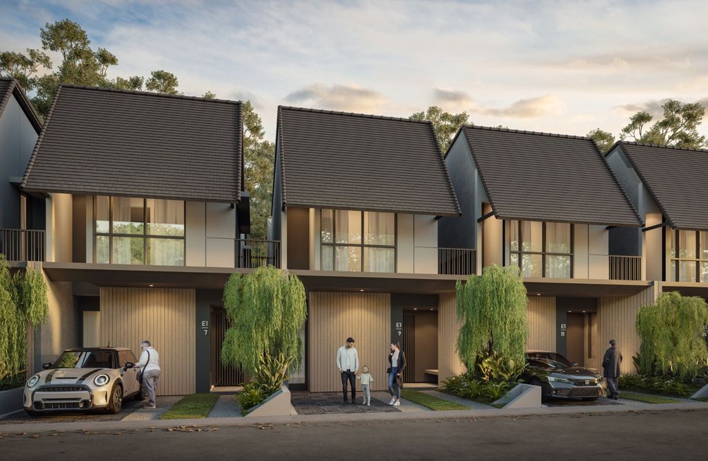 foto tampak rumah tipe Cluster Ekaliptus perumahan GREENWOODS COUNTRY BOGOR CLUSTER FLAMBOYAN TIPE MELATI