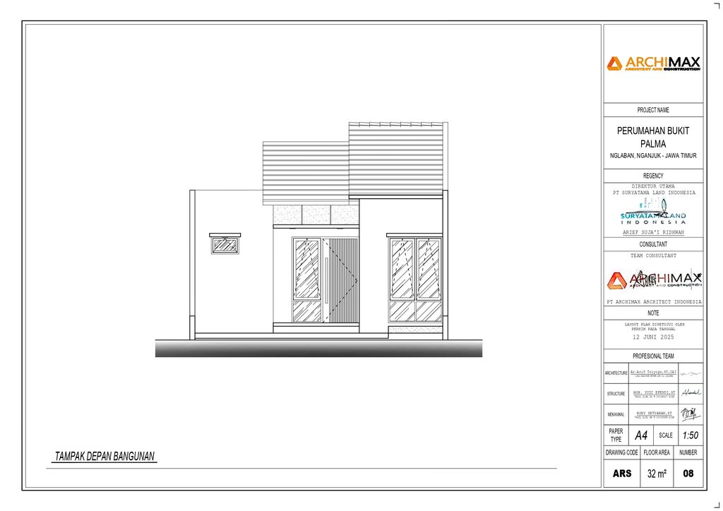 foto tampak rumah tipe 32/60 perumahan Perumahan Bukit Palma
