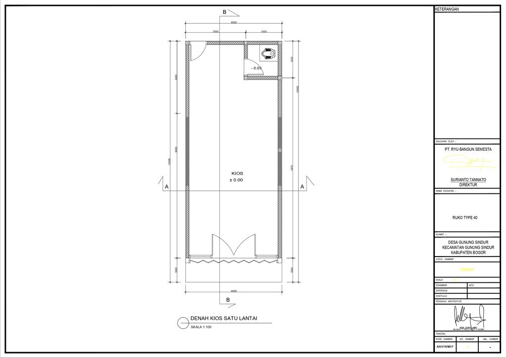 foto denah rumah tipe Ruko perumahan GREEN PARK