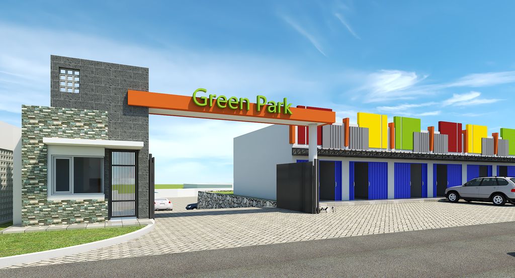 foto tampak rumah tipe Ruko perumahan GREEN PARK