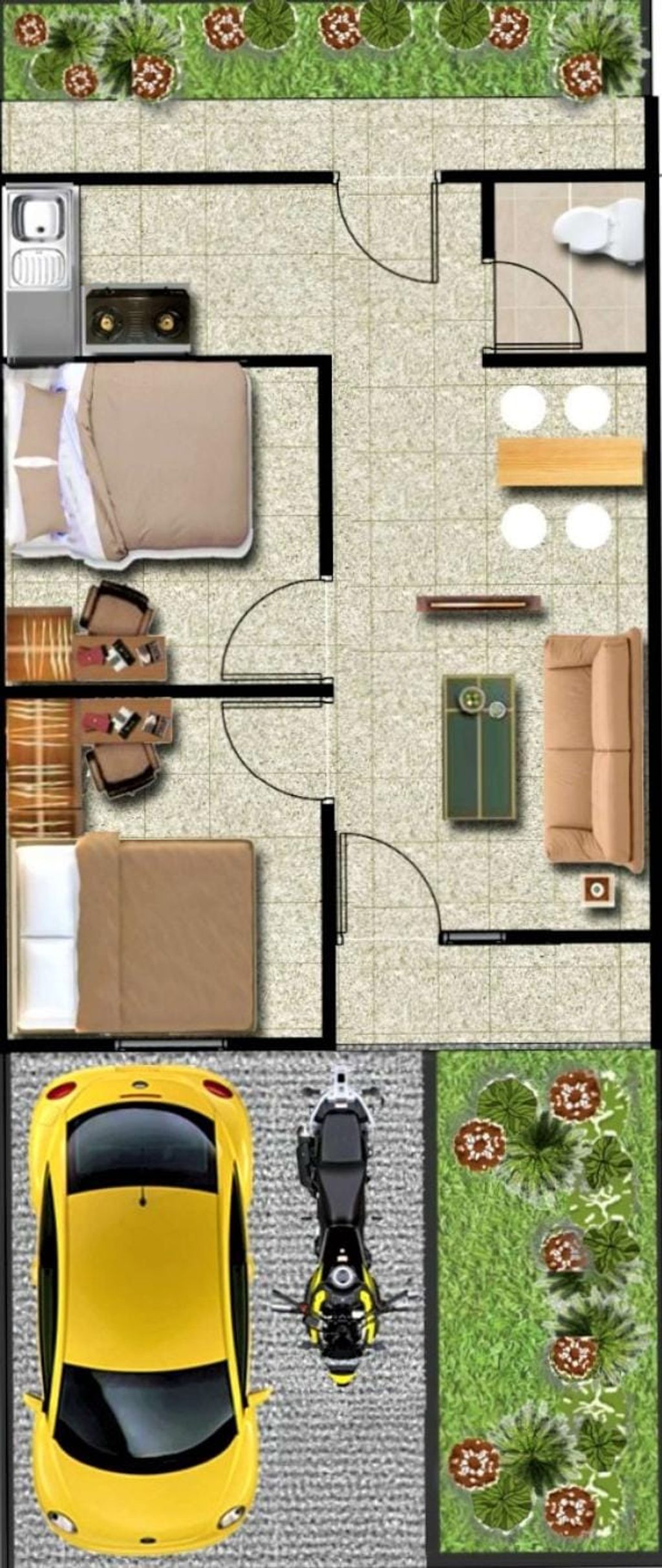 foto denah rumah tipe 36/68 perumahan Surya Nusantara Residence 4