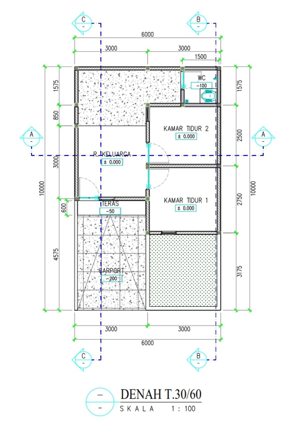 foto denah rumah tipe 30/67 perumahan MARISON KEDUNGBULUS